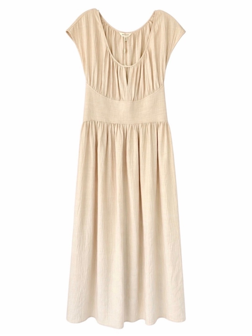 Max Studio Cream Scoop-Neck Maxi Dress
